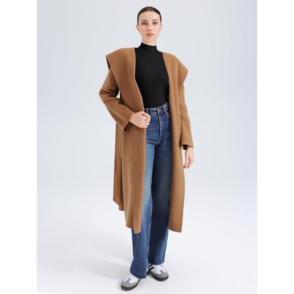 Women's Black Turtle Neck Long Sleeve Bodysuits Basic Slim Fit Double Lined Tops - Picture 4 of 4